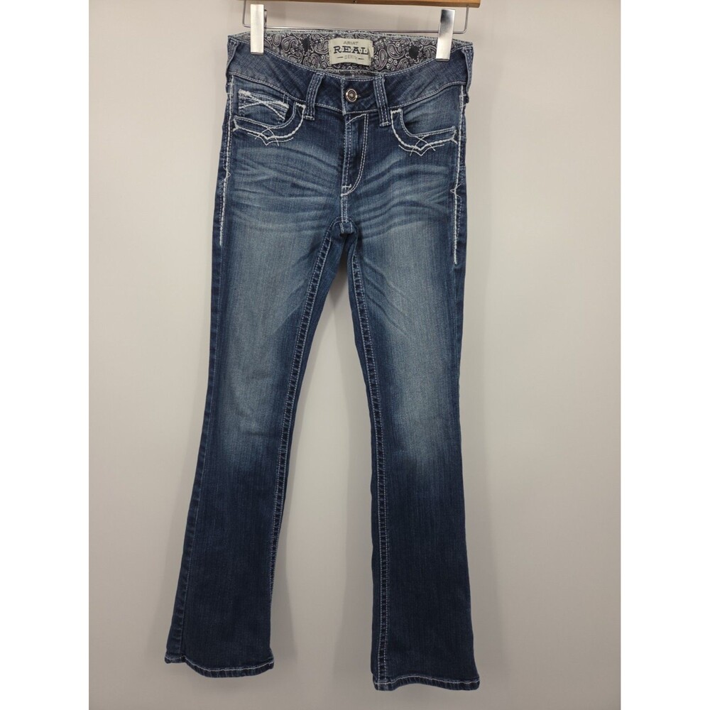 Ariat Real Flare Jeans Sz 28 Cowgirl Rodeo